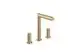 AXOR-HG-AXOR-Uno-3-Loch-Waschtischarmatur-200-mit-Zerogriffen-und-Zugstangen-Ablaufgarnitur-Brushed-Bronze-45133140 gallery number 1